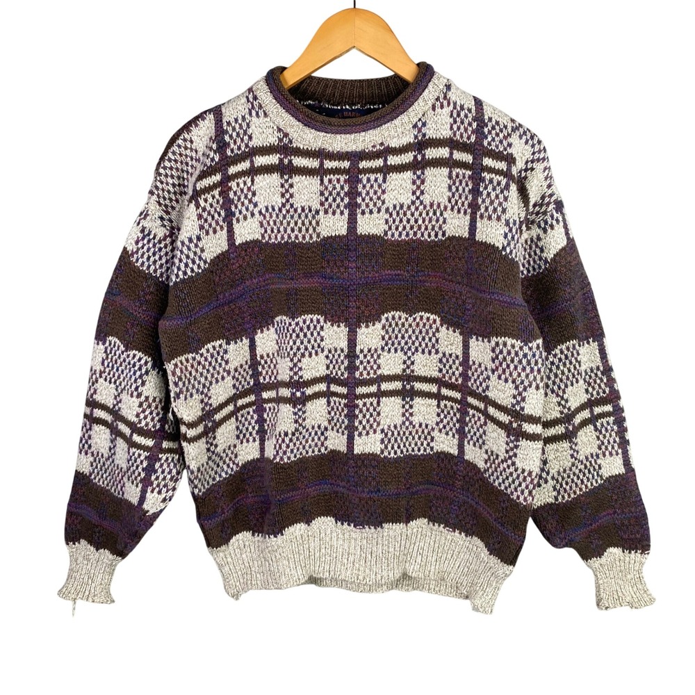 Lake Harmony Sweater Mens Medium Knit USA Vintage Grandpa Preppy Indie Grunge